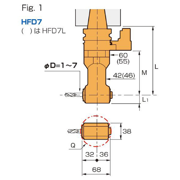 （株）ＭＳＴコーポレーション アングルヘッド ハーフ BT50-HFD アングルヘッド　ハーフ BT50-HFD7-195/S85