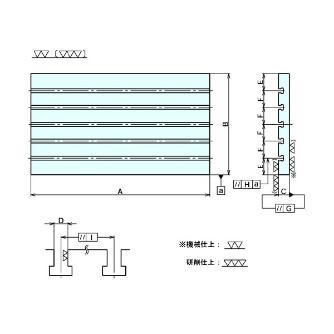 （株）ナベヤ MCサブテーブル T溝タイプ MCSP ＭＣサブテーブル　Ｔ溝タイプ MCSP2080
