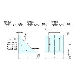 （株）ナベヤ 溝なしアングルプレート NSA 溝なしアングルプレート NSA46
