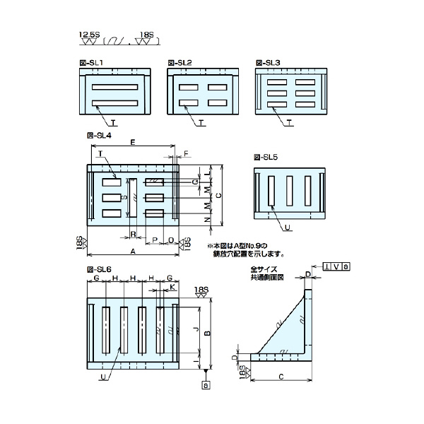 （株）ナベヤ 精密アングルプレート(リブ付)A型 AP-A 精密アングルプレート（リブ付）Ａ型 AP-A1