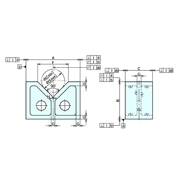 （株）ナベヤ VブロックB型 VA-B ＶブロックＢ型 VA-B50