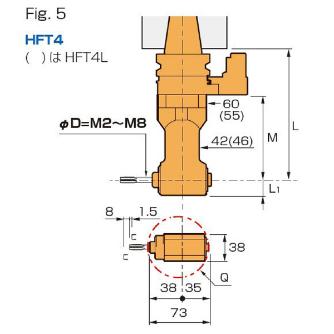 （株）ＭＳＴコーポレーション アングルヘッド ハーフ BT50-HFT アングルヘッド　ハーフ BT50-HFT4-195/S80