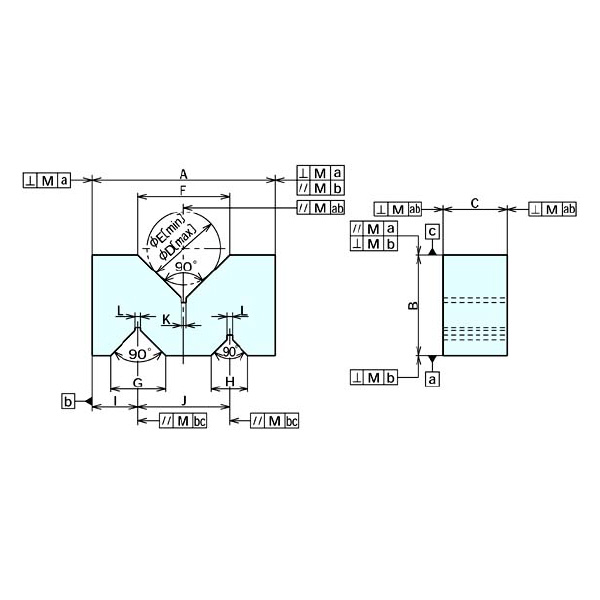 （株）ナベヤ VブロックA型 VA-A ＶブロックＡ型 VA-A50