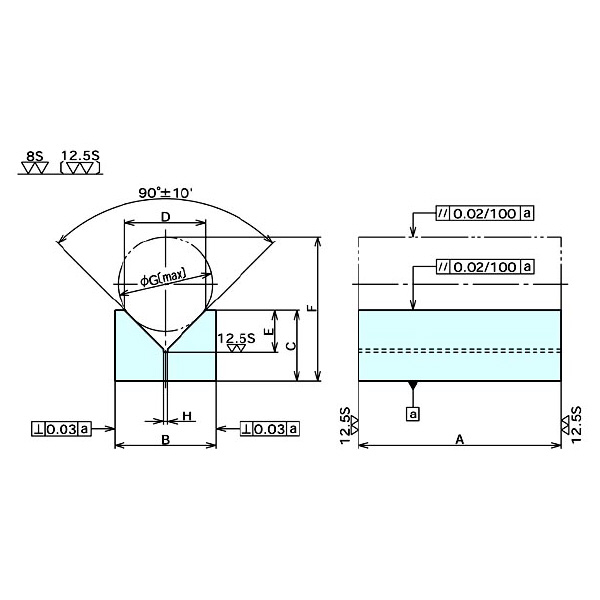 （株）ナベヤ プリズムブロックS型 623 プリズムブロックＳ型 623-04