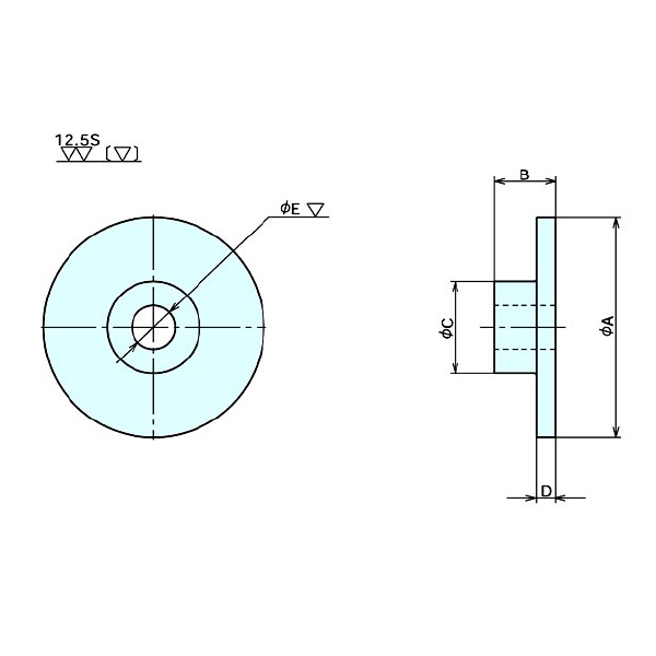 （株）ナベヤ ボス付ラウンドプレート 614 ボス付ラウンドプレート 614-04