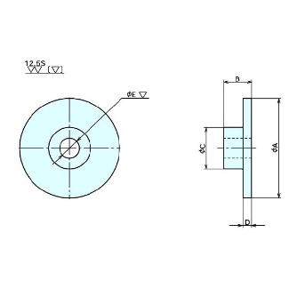 （株）ナベヤ ボス付ラウンドプレート 614 ボス付ラウンドプレート 614-12