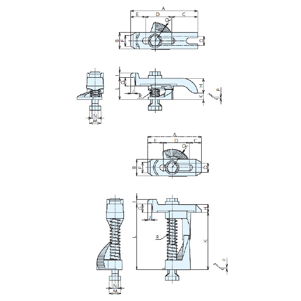 （株）ナベヤ ヘリカルクランプ HEC ヘリカルクランプ HEC1405