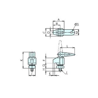 （株）ナベヤ スイングクランプA型 EWN スイングクランプＡ型 EWN44300A