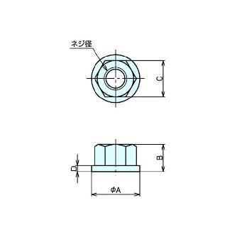 （株）ナベヤ フランジナット FNM フランジナット FNM0008