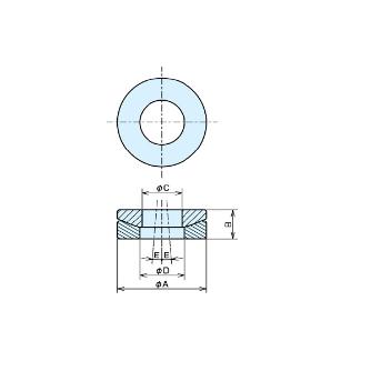 （株）ナベヤ 球面座金 SW 球面座金 SW8M