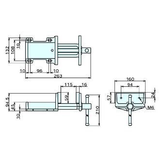 （株）ナベヤ 学校教材用木工バイス(台上型) GWO150 学校教材用木工バイス（台上型） GWO150