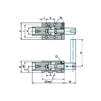（株）ナベヤ バヨネットロッククランプ 11351 バヨネットロッククランプ 11351-14000