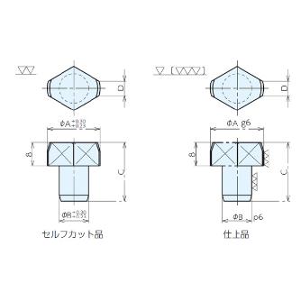 （株）ナベヤ ロケーティングピン B型 LP ロケーティングピン　Ｂ型 LP208B