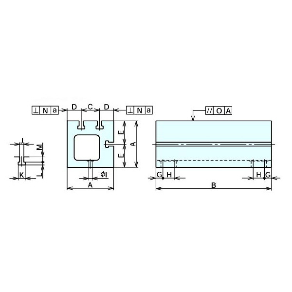 （株）ナベヤ Tスロットロングブロック TLB Ｔスロットロングブロック TLB2005-18