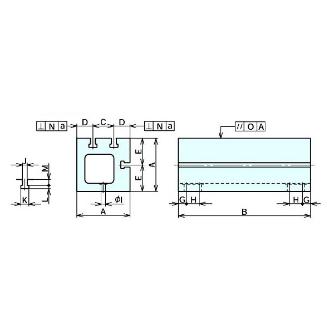 （株）ナベヤ Tスロットロングブロック TLB Ｔスロットロングブロック TLB2005-24