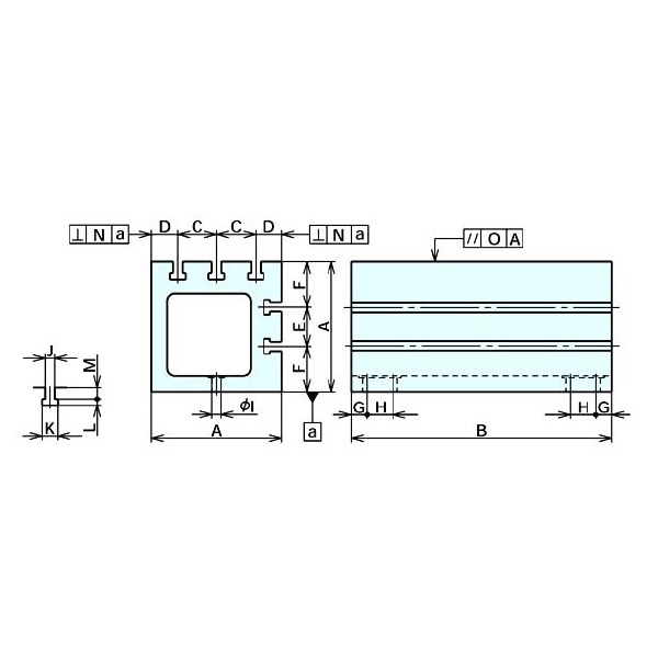 （株）ナベヤ Tスロットロングブロック TLB Ｔスロットロングブロック TLB2510-18