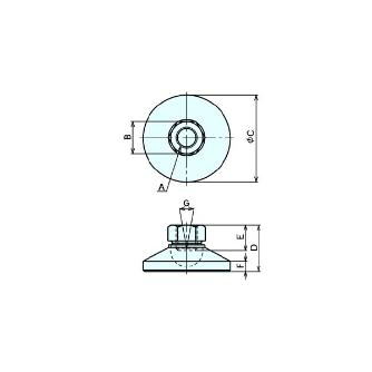 （株）ナベヤ レベリングフット FVL レベリングフット FVL1230