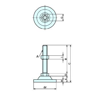 （株）ナベヤ フットジャッキ FJR型(ラバー付) FJR フットジャッキ　ＦＪＲ型（ラバー付） FJR16180