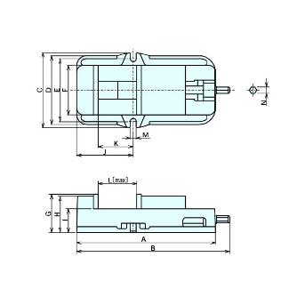 （株）ナベヤ ロックタイト精密マシンバイスL型 LT ロックタイト精密マシンバイスＬ型 LT150L