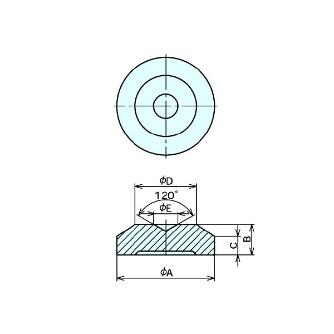 （株）ナベヤ レベリングプレート丸型(据置タイプ) LPC レベリングプレート丸型（据置タイプ） LPC-0825