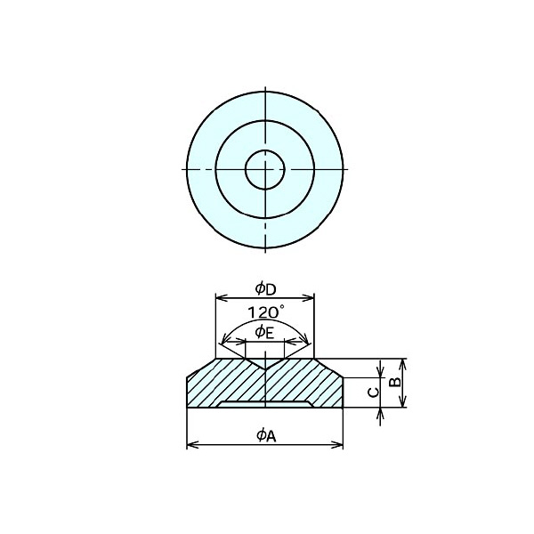 （株）ナベヤ レベリングプレート丸型(据置タイプ) LPC レベリングプレート丸型（据置タイプ） LPC-0825