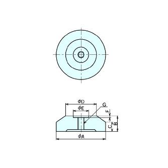 （株）ナベヤ レベリングプレート丸型(締結タイプ) LPC レベリングプレート丸型（締結タイプ） LPC-0825-M