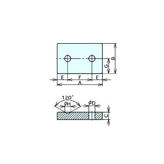 （株）ナベヤ レベリングプレート角型(アンカー) LPS レベリングプレート角型（アンカー） LPS-1510-H24