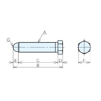 （株）ナベヤ レベリングボルト(Aタイプ) LBT レベリングボルト（Ａタイプ） LBT-A20