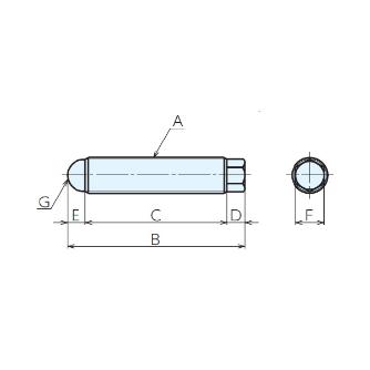 （株）ナベヤ レベリングボルト(Bタイプ) LBTS レベリングボルト（Ｂタイプ） LBTS-B20