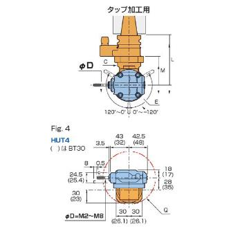 （株）ＭＳＴコーポレーション アングルヘッド ハーフ BT50-HUT アングルヘッド　ハーフ BT50-HUT4-150/W80