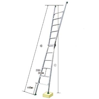 （株）ナカオ 四脚調節式はしご兼用脚立 ピッチ CX 四脚調節式はしご兼用脚立　ピッチ CX-120