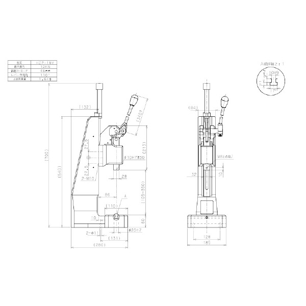 仲精機（株） ハンドプレス HZP ハンドプレス HZP-15V