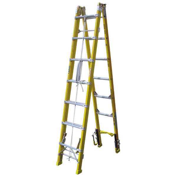 （株）ナカオ 三連折たたみ伸縮はしご バンボ 3-65GF 三連折たたみ伸縮はしご　バンボ 3-65GF