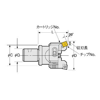 （株）日研工作所 バランスカットボーリングヘッド RAC バランスカットボーリングヘッド 20-RAC43-70K