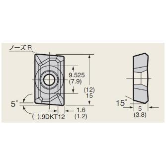 （株）日研工作所 プロエンドミルチップ 9DK プロエンドミルチップ 9DKT12