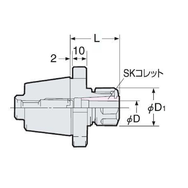 （株）日研工作所 アンギュラヘッド用スリムチャック AH-SK アンギュラヘッド用スリムチャック AHK35-SK10