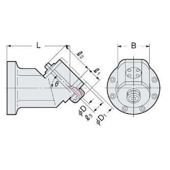 （株）日研工作所 モジュラーアンギュラヘッド(傾斜タイプ) AHM-SK モジュラーアンギュラヘッド（傾斜タイプ） AHM45-SK16-150