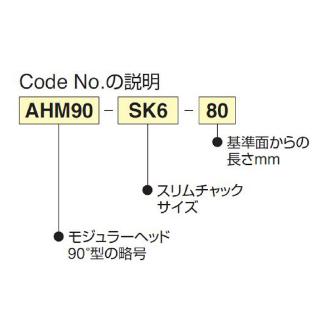 （株）日研工作所 モジュラーアンギュラヘッド(90°) AHM-SK モジュラーアンギュラヘッド（９０°） AHM90-SK10-150