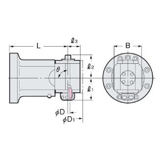 （株）日研工作所 モジュラーアンギュラヘッド(90°) AHM-SK モジュラーアンギュラヘッド（９０°） AHM90-SK6-120