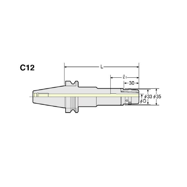 （株）日研工作所 ミーリングチャック BT-C ミーリングチャック BT30-C12-55