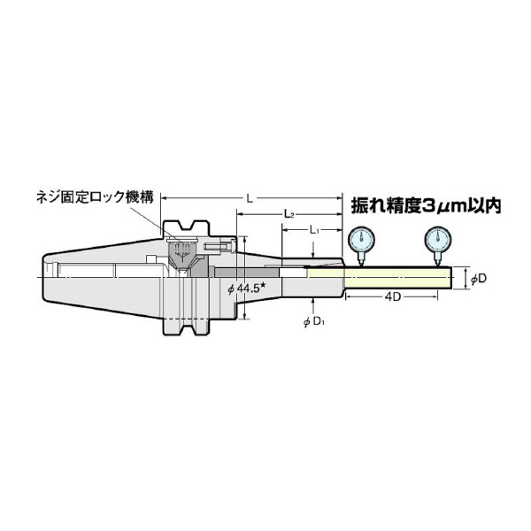 （株）日研工作所 ミニミニチャック BT-MMC ミニミニチャック BT30-MMC12-105