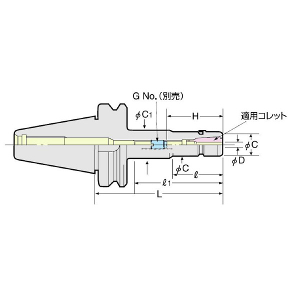 （株）日研工作所 高速回転用スリムチャック BT-SK 高速回転用スリムチャック BT30-SK10-60P