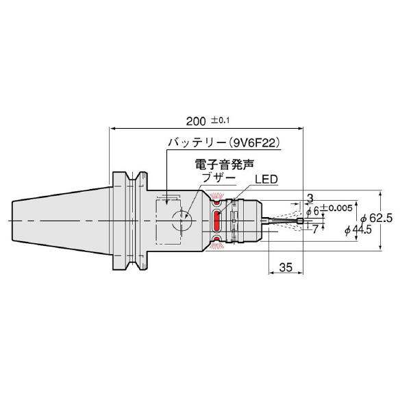 （株）日研工作所 マシニングセンタ用マイクロタッチ BT-UMT マシニングセンタ用マイクロタッチ BT30-UMT200W