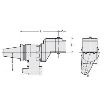 （株）日研工作所 オフセットタイプアンギュラヘッド BT-AFT オフセットタイプアンギュラヘッド BT40-AFT30-200