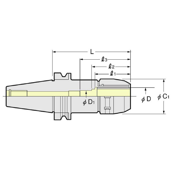 （株）日研工作所 高圧センタースルー型ミーリングチャック BT-C 高圧センタースルー型ミーリングチャック BT40-C32C-85