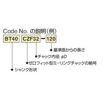 （株）日研工作所 ゼロフィット型ミーリングチャック BT-CZF ゼロフィット型ミーリングチャック BT40-CZF20-105