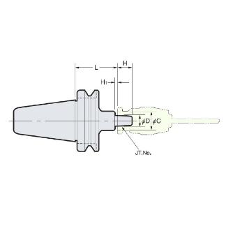 （株）日研工作所 ジャコブステーパアダプタ BT-JTA ジャコブステーパアダプタ BT40-JTA6-45