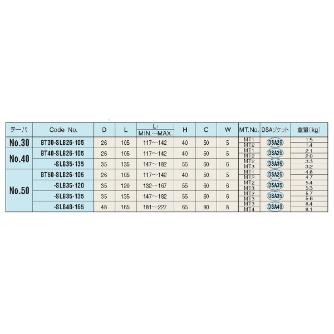 （株）日研工作所 サイドロックホルダB型 BT-SLB サイドロックホルダＢ型（ドリル用） BT40-SLB35-135