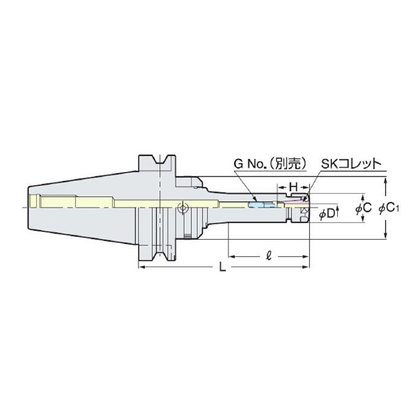 （株）日研工作所 ゼロフィット型スリムチャック BT-SZF ゼロフィット型スリムチャック BT40-SZF6-150