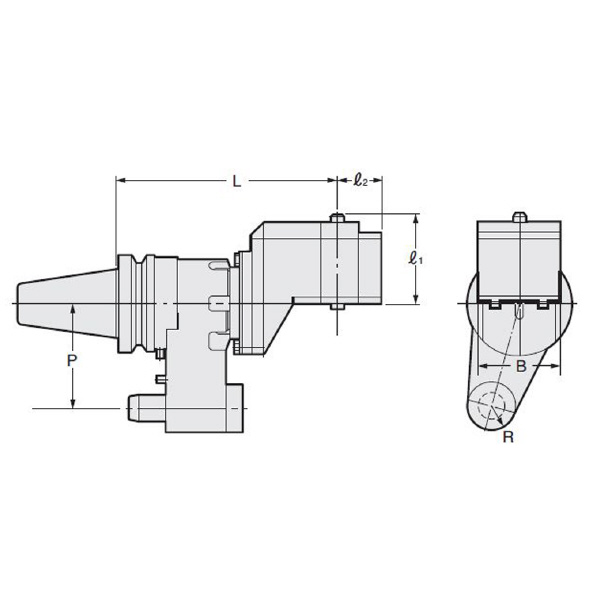 （株）日研工作所 オフセットタイプアンギュラヘッド BT-AFT オフセットタイプアンギュラヘッド BT50-AFT35-230